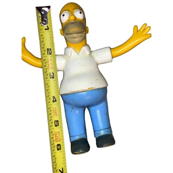 Vintage Homer Simpson 1990 Jesco Action Figure Posable 6" Rubber - Picture 12 of 12